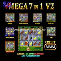 automatic slot game board mega games 7 in 1 pcb With the with Jamma harness slot machine